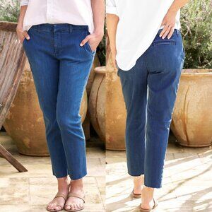 Frank & Eileen Wicklow 1977 Blue Denim Jeans Raw Hem